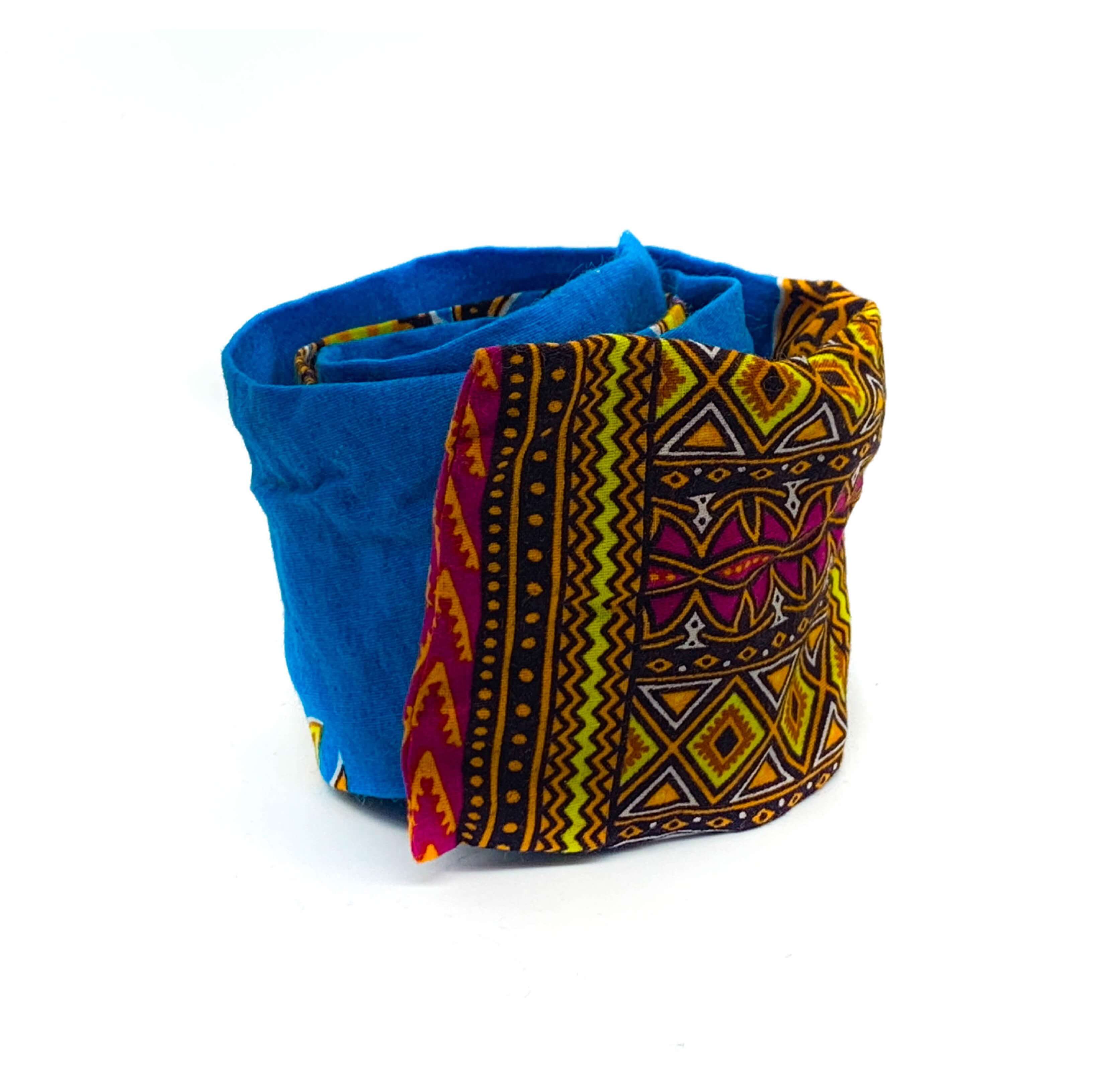 Blue African Shela Headband